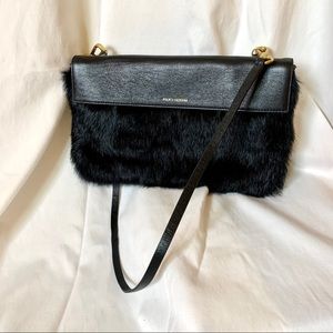 Pour La Victoire Genuine Rabbit Fur Handbag